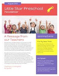 A newsletter is one or more printed sheets of paper containing information about an. Vibrant Preschool Newsletter Template