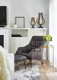 Bedroom sitting area with blue corner chair and ottoman | hgtv. Corner Living Room Reading Chair With Matching Ottoman Transitional Living Room