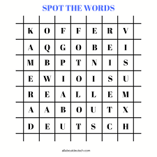 Solve puzzles daily and see your word search skills improve! 5 Easy German Word Search Puzzles All About Deutsch