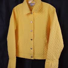Chadwicks Jackets Coats Womens Size 10 Quilted Yellow