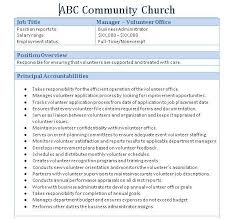 Example Church Employee Job Description Job Analysis Office Manager Job Description Job Description
