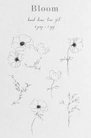 Flowers Line Clip Art Floral Fine Art Elements Leaf Drawing Fine Line Branding Elements In 2021 Leaf Drawing Art Floral Art