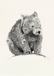 Wombat Giclee Print Australian Wildlife Animal Art Animals Artwork