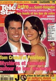 Penélope cruz y tom cruise en 2003. Tom Cruise Penelope Cruz Penelope Cruz And Tom Cruise Tele Star Magazine 09 February 2002 Cover Photo France