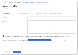 Configure Autopilot Profiles Microsoft Docs