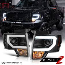 2009 2014 ford f150 cyclop optic led tube matte black headlights ebay 2014 ford f150 ford f150 ford f150 accessories 2009 2014 ford f150 cyclop optic led