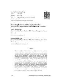 Pengaruh corporate social responsibility terhadap nilai perusahaan dengan profitabilitas dan leverage sebagai variabel pemoderasi. Pdf Parenting Patterns And Its Implications For Formation Religious Character In Early Childhood
