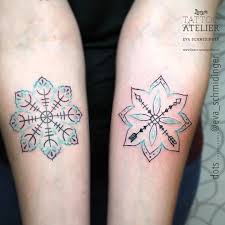 Eva Schmidinger E Ink On Instagram Fur Simone Helm Of Awe Aegishjalmur Mandala Abgeheilt Pfeil Viking Tattoos Helm Of Awe Tattoo Body Art Tattoos