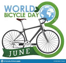 World bicycle day added 157 new photos from june 2, 2018 to the album: Date Globe Ribbon And Bike Ready For World Bicycle Day Vector Illustration Bicycle Transportation Meaning Illustration
