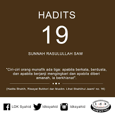 Dan ketika dia beribadah dia akan menunjukkan kepada orang lain dengan tujuan untuk di puji. Ldk Syahid Twitterissa 3 Ciri Ciri Orang Munafik Jika Berbicara Ia Berbohong Jika Berjanji Ia Ingkar Dan Jika Dipercaya Ia Berkhianat Https T Co Uu2y66prqg