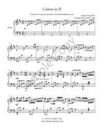 Several skill levels to print, with fingering, reading aids and audio samples. Free Sheet Music Pachelbel Johann Canon In D Piano Solo