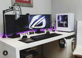 Having A Best Rigs For Gaming Setup Is Everyone S Dream This Gamer S Guide Will Show You 50 Best Ga Game Room Design Modern Computer Desk Computer Desk Setup