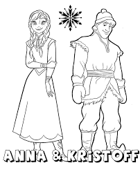 Discover many coloring pages inspired by frozen, to print and color for free. Anna And Kristoff Free Printable Coloring Page