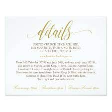 Wedding Details Card Luxe Calligraphy Gold Zazzle Com Wedding Details Card Typography Wedding Invitations Gold Wedding Gift