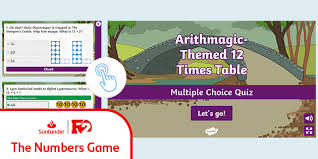 P is the percentage, v 1 is the first value that the percentage will modify, and v 2 is the result of the percentage operating on v 1. Free Arithmagic Themed 12 Times Table Multiple Choice Quiz Ks2