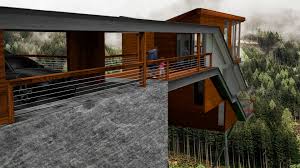 Steep slope house design goes vertical, just like trees. Jennifer Harris Steep Slope House
