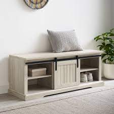 One of the two rows of seats in the uk parliament used by leading members of the government and…. The Gray Barn Sliding Groove Door Entry Bench Overstock 30288394