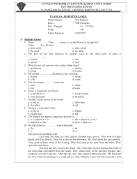 Soal Ujian Sekolah B Inggris 8