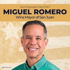 Miguel Romero appears to have been reelected as mayor of San Juan,  according to preliminary results from the State Commission