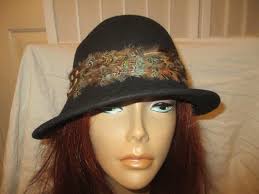 Adora Wool Felt Cloche Hat With Feather Band