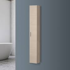 Relaxdays lamell mobile pensile bagno bianco, armadietto con portasciugamani, mobiletto in bambù, hxlxp: Colonna Da Bagno Salvaspazio 1 Anta Lunga 25x150 Color Larice Reversibile