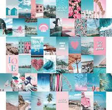 Amazon Com Artivo Blue Wall Collage Kit Aesthetic Pictures 50 Set 4x6 Inch Pink Vsco Bedroom Decor For Teen Girls Summer Beach Wall Art Print Dorm Photo Collection Small Posters For Room Posters With colorful and fun photos, this kit is made and packaged with love. artivo blue wall collage kit aesthetic pictures 50 set 4x6 inch pink vsco bedroom decor for teen girls summer beach wall art print dorm photo