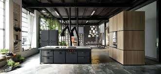 Cuisine Industrielle 3 Idees Deco Esprit Loft Cuisine Noire Et Bois Cuisine Moderne Salle A Manger Industrielle
