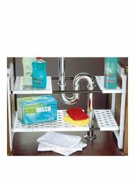 The completely customizable 2 tier under sink shelf from stalwart turns wasted space into organized storage. Addis 506881 Under Sink Storage Shelves Organizer White For Sale Online Ebay