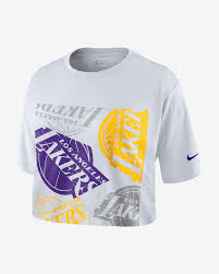 Download now for free this los angeles lakers logo transparent png picture with no background. Lakers Logo Women S Nike Nba Cropped T Shirt Nike Lu