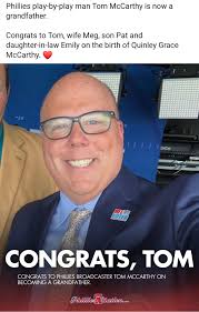 Tom McCarthy becomes a grandfather : r/phillies