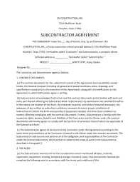 Use this cooperative agreement or memorandum of agreement can be used to legally lay out the steps toward an agreed upon result. Sample Subcontractor Agreement Malaysia The Document Template