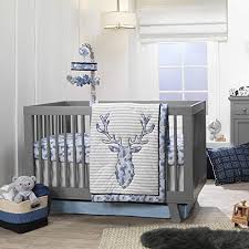 This 4 piece bedding set is well made as well as beautifully i got this crib bedding set as gift for a baby shower so i didn't get to try it out myself. Lambs Ivy Blue Camo Gray Moose 4 Piece Baby Crib Bedding Set Camouflage Buy Online In Grenada At Grenada Desertcart Com Productid 112749820