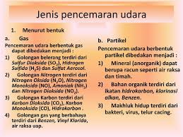 Amalan harian di rumah 3. Jenis Jenis Pencemaran Alam Sekitar Kami