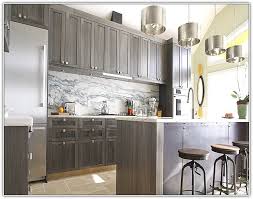 Grey Stained Kitchen Cabinets Love This Kitchen Different Backsplash Though Modern Grey Kitchen Stained Kitchen Cabinets Kitchen Cabinet Design