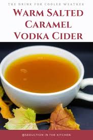 Vodka & diet coke mixed csn. Warm Salted Caramel Vodka Cider Fall Alcoholic Drinks