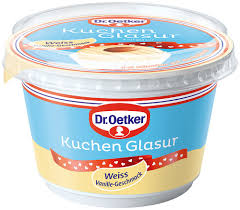 Oetker backformen wie kastenform, springform mit rohrboden, obstbodenform und napfkuchenform. Dr Oetker Kuchen Glasur Weiss Vanille Geschmack 200g