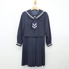 八代白百合学園高等学校 セーラー服上下(冬服)＋ネクタイ＋指定靴下(白) 計4点セット 制服 学生服 女子校 リボン 指定ソックス - コスプレ衣装
