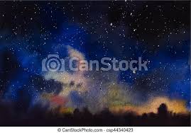 Choisissez parmi des illustrations ciel sur istock. Ciel Espace Univers Profond Aquarelle Fantasme Etoiles Fond Violet Bleu Ciel Espace Univers Image Profond Main Canstock