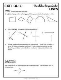 Parallel And Perpendicular Lines 4th Grade Geometry Lesson Packet Quiz This Math Lesson Geometry Lessons Parallel And Perpendicular Lines Math Lesson Plans