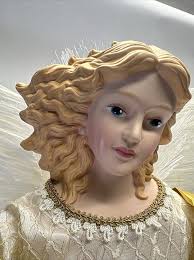 3' Ft Fiber Optic Gold White Angel 36 Christmas Decoration Collectible  Decor Figurines