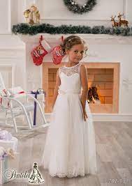 2016 Little White Flower Girls Dresses Crew Lace Kids Wedding Dresses Vintage Floor Length Princess Kids Formal Wear With Sequin Flowers Baby Girls Dresses Brid White Flower Girl Dresses Flower Girl