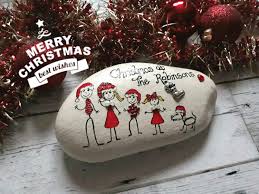 This high quality map can be customized with up to 50 characters of your choice on the unique metal crest to create a one of a kind christmas present he is certain to treasure. Personalised Family Christmas Keepsake Christmas Family Ornament Christmas Family Pebble Fa Family Christmas Keepsakes Christmas Keepsakes Handmade Christmas