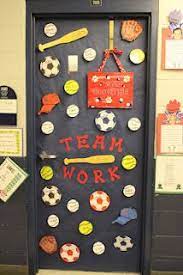 I am also going to decorate our classrooms door. 3d Sports Classroom Door Sports Classroom Classroom Door Sports Theme Classroom