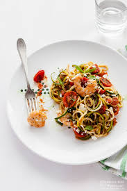 Make this with 100% zucchini noodles or swap half of the zucchini for regular spaghetti for a heartier meal. What S For Lunch Honey Zucchini Noodles With Garlic Shrimps And Olive Caper Slow Roasted Tomato Sauce And Feta Cheese