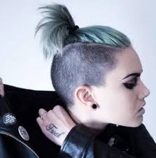 I parted her hair in half and braided both halves high above the ear if you pick up the braid there is a hollow between the head and the beginning of the braid. Short Punk Hairstyles