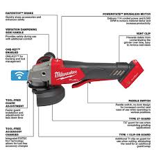 We did not find results for: Milwaukee 2882 20 M18 Fuel Brushless Lithium Ion 4 1 2 In 5 In Cordless Braking Grinder With No Lock Paddle Switch With One Key Tool Only Cpo Milwaukee