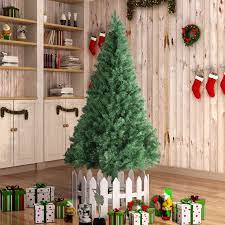 Walomes 7ft Unlit Christmas Tree With Stand Indoor Outdoor Holiday Season Artificial Pvc A Unlit Christmas Trees Real Christmas Tree Christmas Decorations Tree