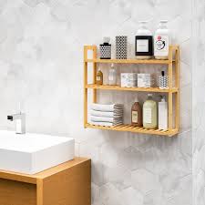 Suchen sie badezimmer ablage holz? Badregal Wandregal Kuchenregal Standregal Holz Regal 3 Boden Bad Keller Bambus Ebay