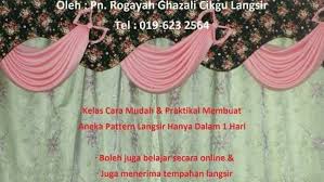 Рет қаралды 3094 күн бұрын. Belajar Jahit Langsir Cara Mudah Hanya Dlm 1 Hari Rogayah Ghazali Cikgu Langsir 019 623 2564 01 01 2018 02 01 2018