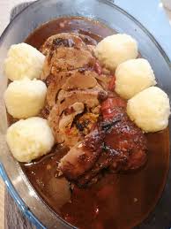 This meal can take place any time from the evening of christmas eve to the evening of christmas day itself. German Christmas Dinner Stuffed Turkey Roast With Redwine Sauce And Dumplings Homemade Food